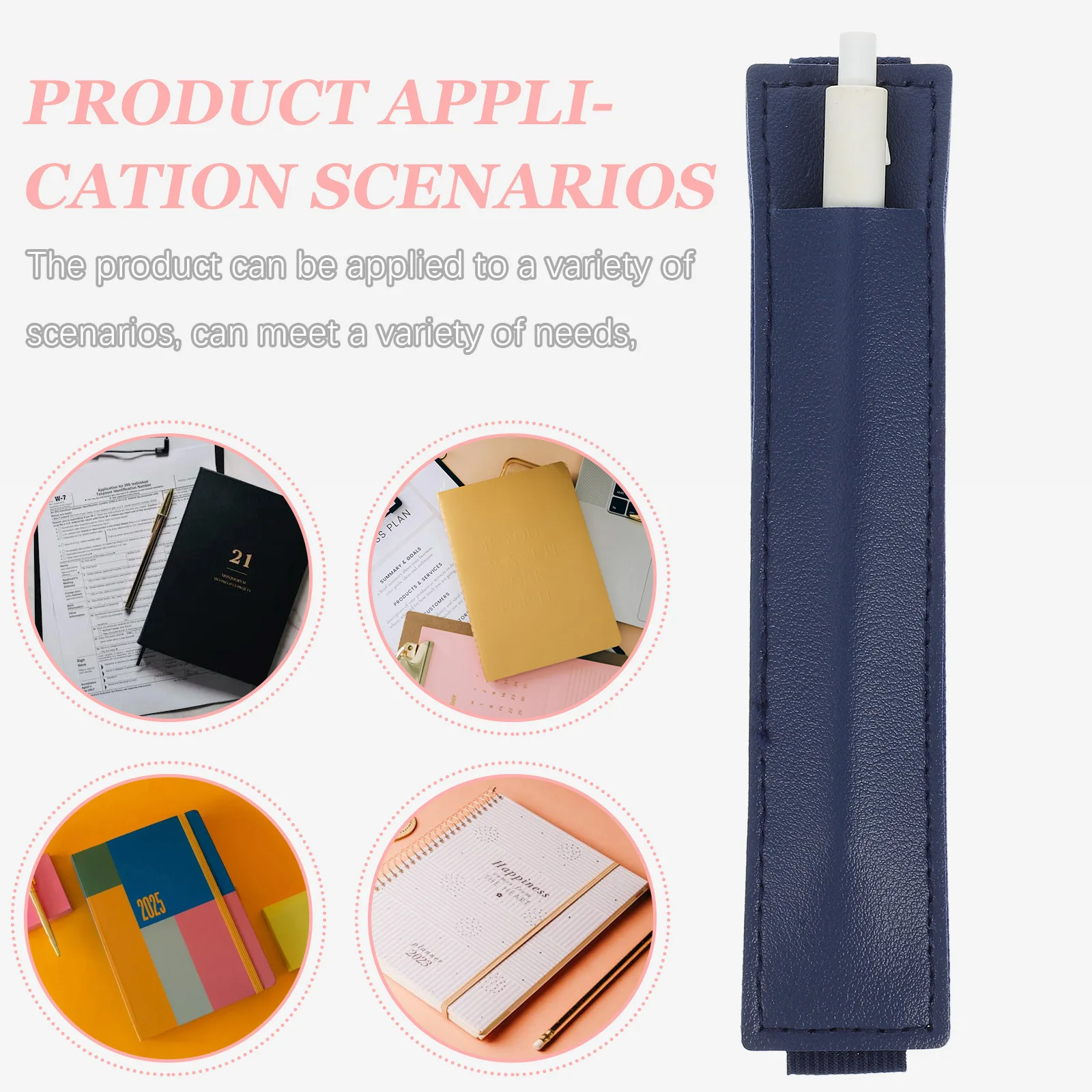 10 قطع من حامل القلم المرن القابل للتعديل من البولي يوريثان لأجهزة الكمبيوتر المحمول ومجلة مخططة وحقيبة أقلام رصاص وأدوات مكتبية للمدرسة