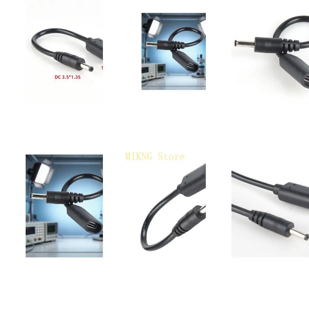 USB C Power Conversion Cable Type c to DC3.5X1.35Mm Male Power Cord, Flexible Wire for Speaker Router Drawer Backup Setups Best