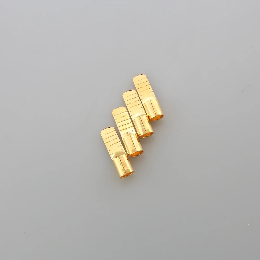 6pcs Gold Plated C45-4 C45-6 C45-10 C45-16 square insert DZ47 open pin shaped copper solder joint nose cold pressed End