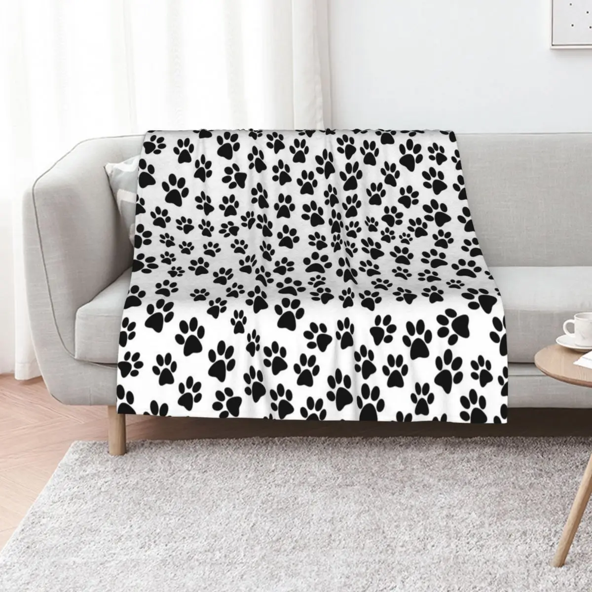 Paw Prints Throw Blanket wednesday Hairy Luxury Throw Retros Luxury Brand Thins Blankets