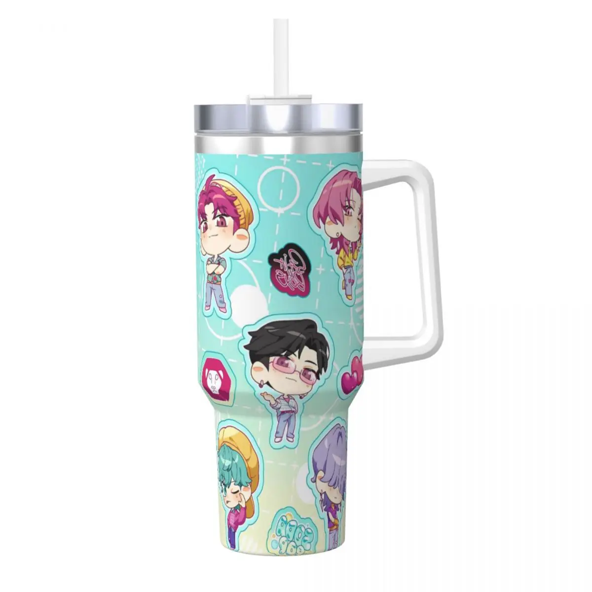 

Стакан из нержавеющей стали Saja для мальчиков, автомобильные кружки с соломинкой, мультяшная туристическая бутылка для горячих напитков, большая термокружка