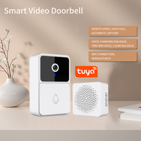 Tuya Wireless Video Doorbell Outdoor Camera Wifi 480P Quality Smart Home Rechargeable Battery Safety Protection Walkie-Talkie Punch-Free Doorbell Mobile Phone Remote Control Two-Way Call