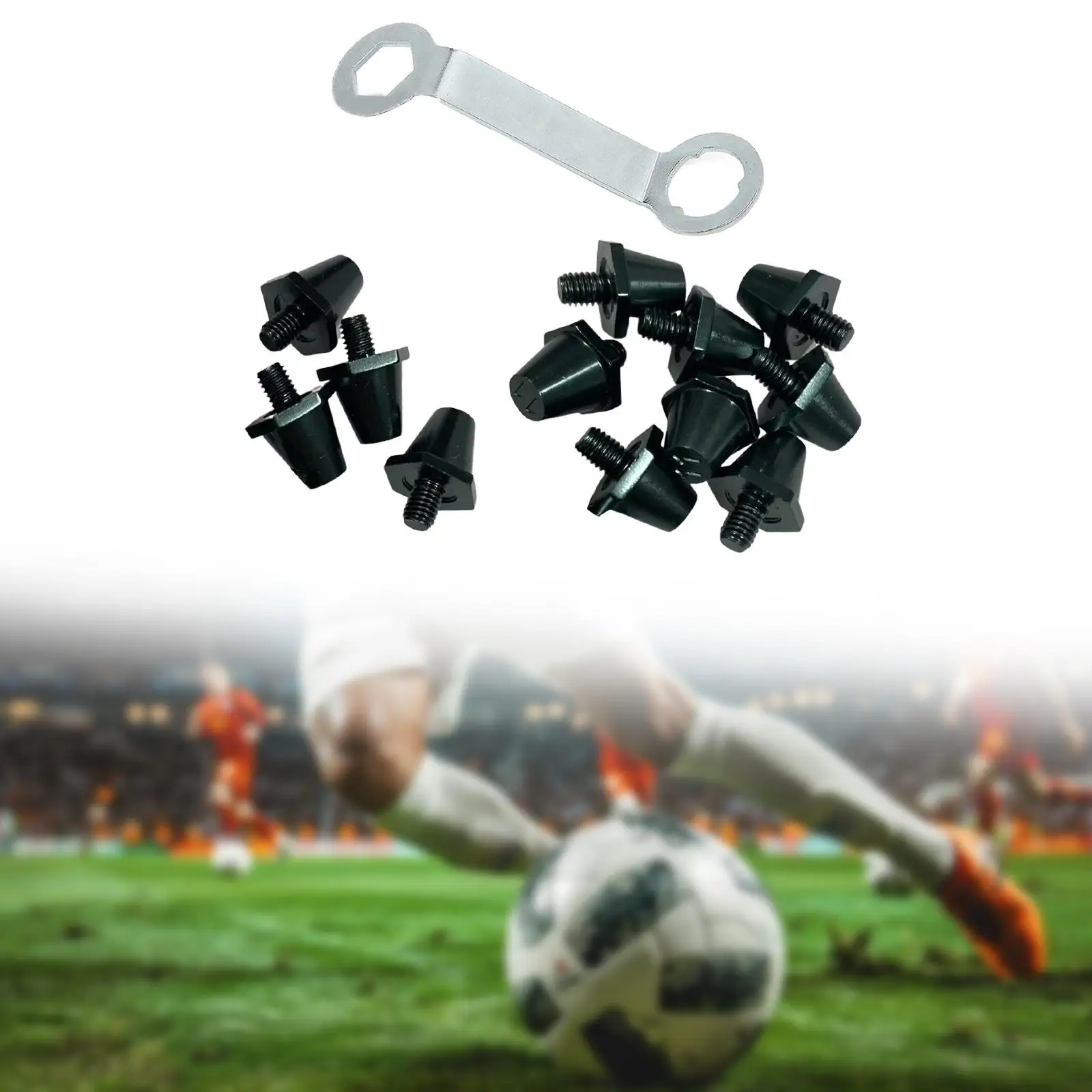 

12 Pieces Football Boot Spikes Soccer Shoe Spikes Anti Slip Turf Firm Ground M5 Threaded Professional Track Shoe Accessories