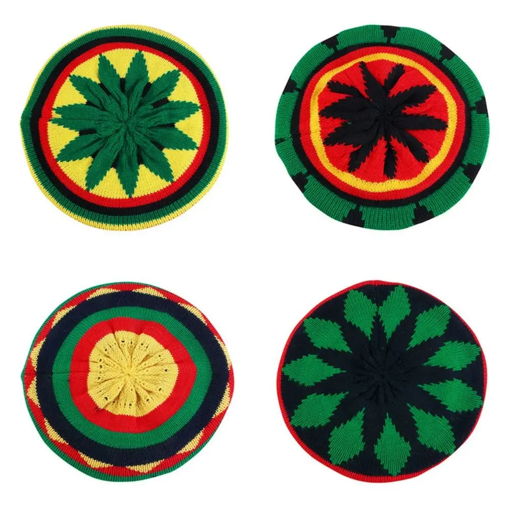 

Classic Jamaican Reggae Loose Knitted Beanie Warm Soft Beret Cap Wool Knitted Hip Hop Hats