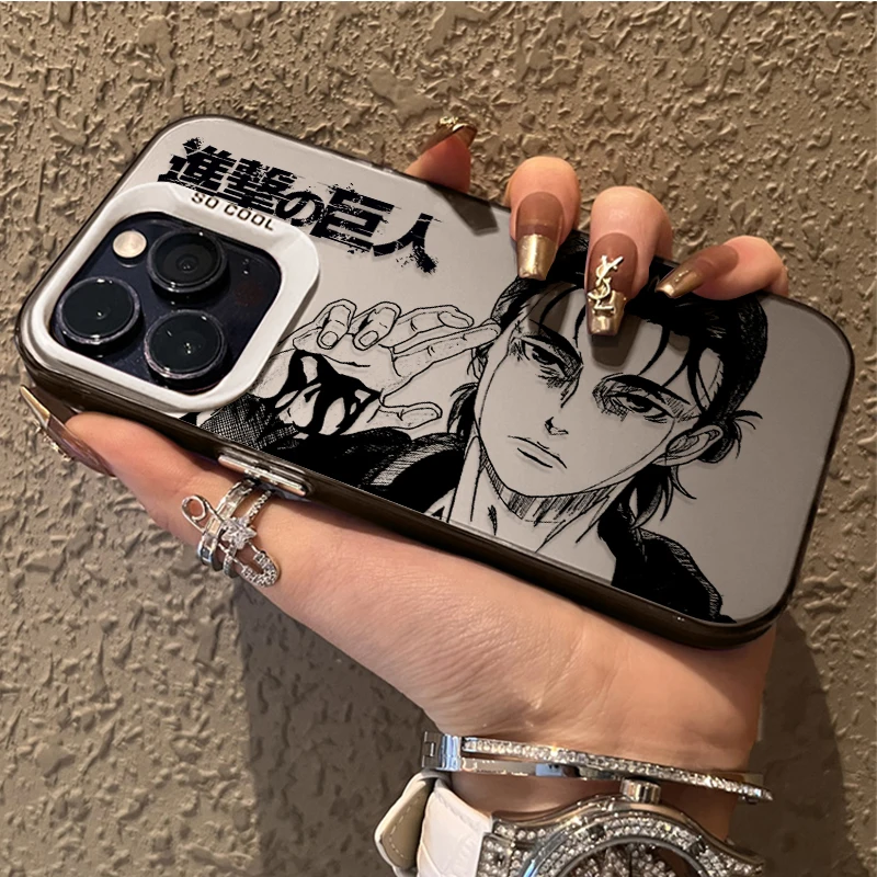 Eren Yeager Capa revestida de ataque ao titã para iPhone 17 Air 16 15 11 12 14 13 Pro Max XS X XR Plus 8 7 SE 2020 Capa à prova de choque