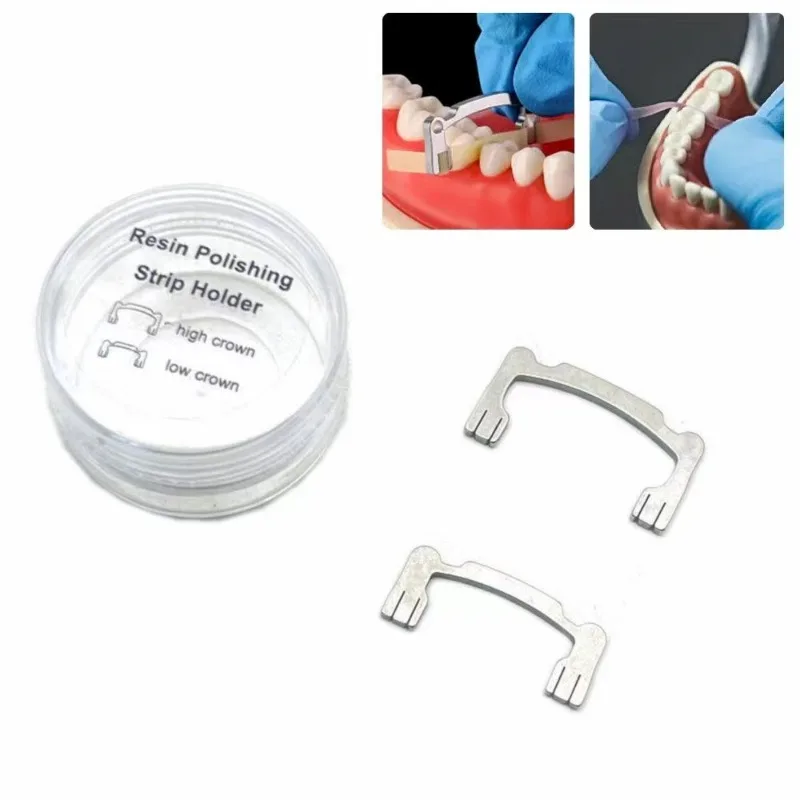 

2 Pieces/box Dental Polishing Strip Holders Retainers Sand Strip Holders Perforated/non Perforated Grinding Strips Oral Tools