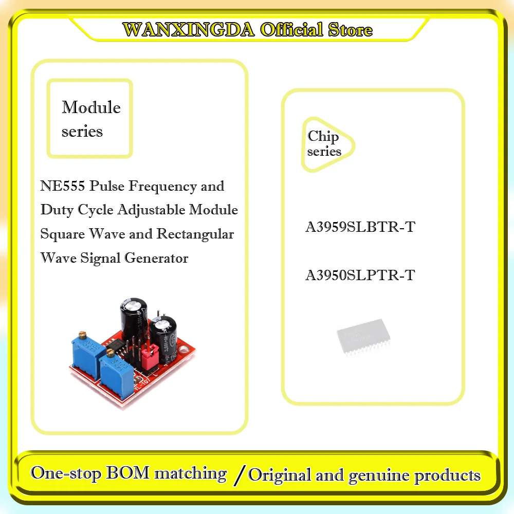 

A3950SLPTR-T A3959SLBTR-T NE555 Pulse Frequency Duty Cycle Adjustable Module Phone case