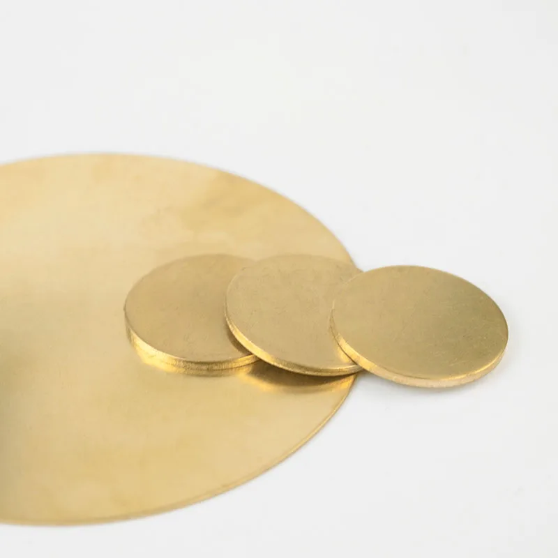 H62 Brass Round Plate, Copper Round Plate, Thin Copper Plate, Brass Gasket, Thickness 0.5/0.8/1.0/1.5/2.0/3.0mm ﻿