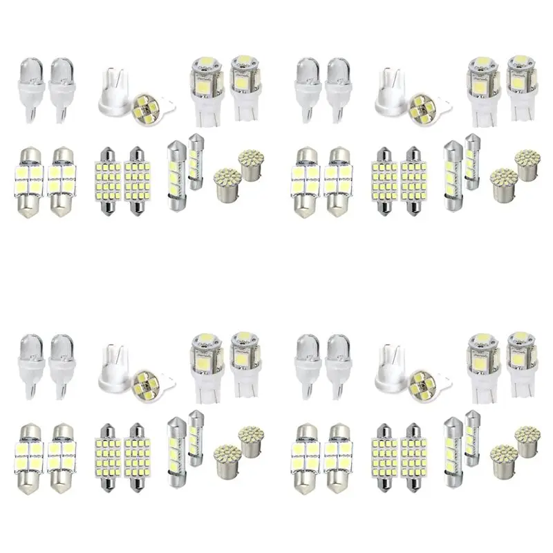 

56 шт. светодиодный комплект внутренней упаковки для T10 36 мм купольные фонари номерного знака белые парковочные фонари лампа авто дверная лампа-A57X