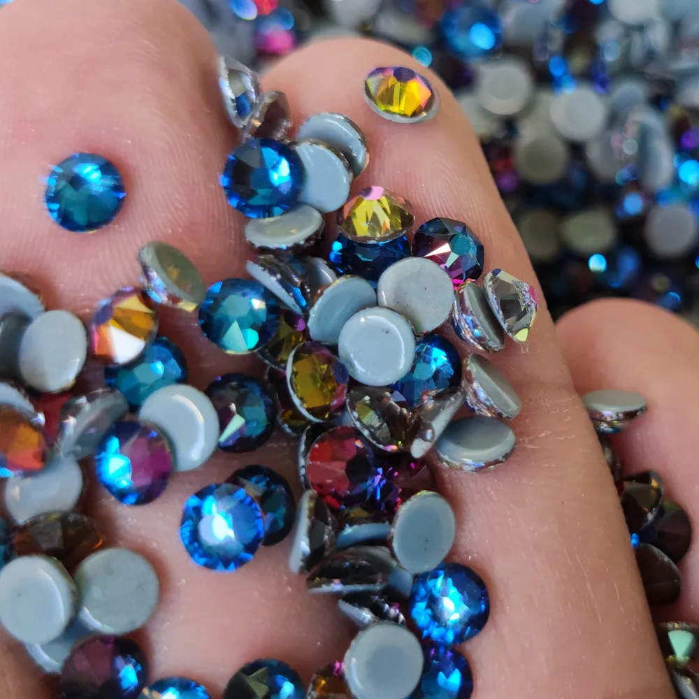 2088HF Xirius Hotfix Strasssteine in AB-Farben zum Aufbügeln auf Kleidung, Kristalle, Strass, Näharbeiten, DIY-Diamanten für Bekleidung und Handarbeiten – Detail 10