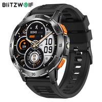 BlitzWolf BW-AT7 1.53inch Built-in Flashlight bluetooth Call Heart Rate Blood Monitor Sleep Monitoring Smart Watches for Men