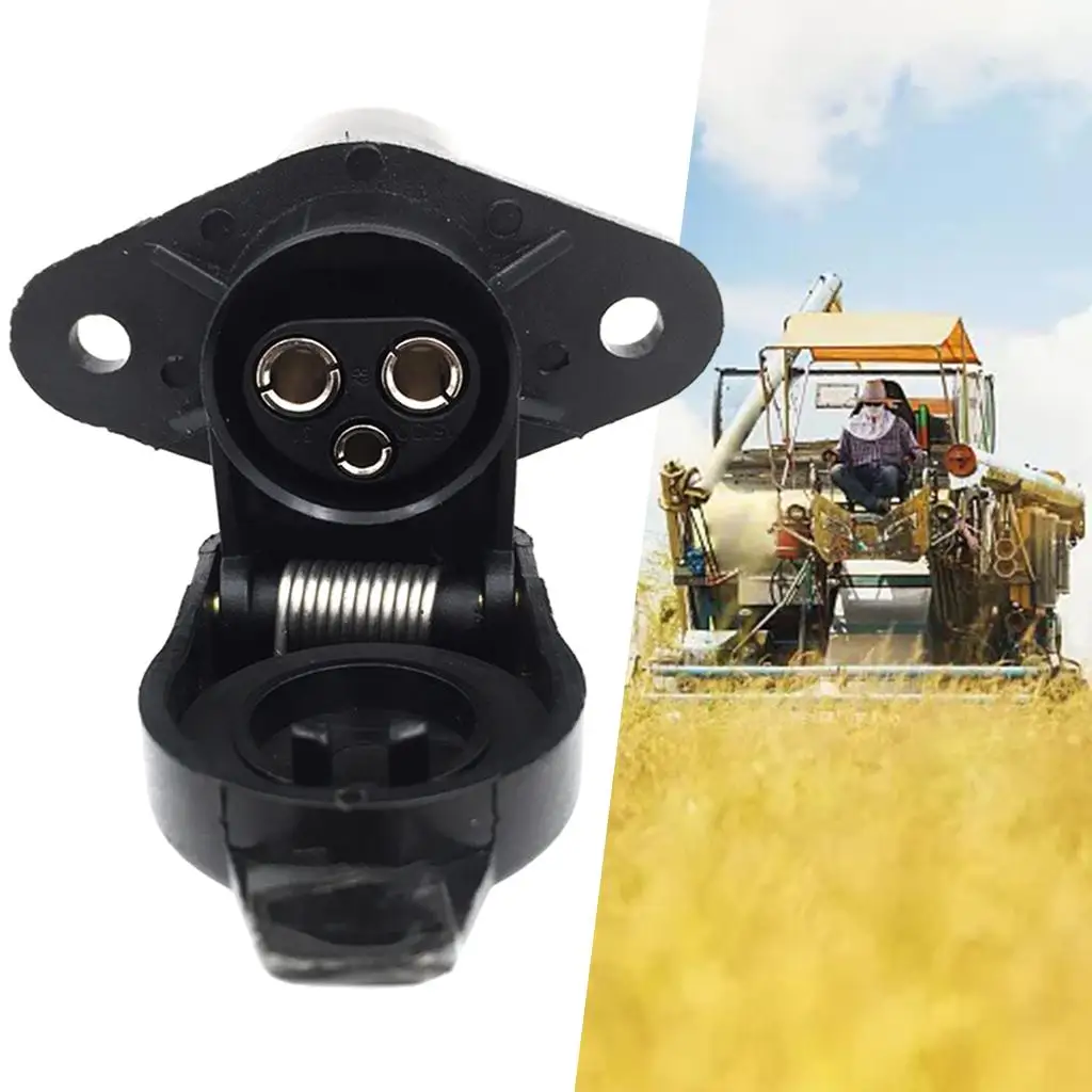 12V 3 Pin Plug Socket Trailer Connector Adapter Auto for Agricultural Truck