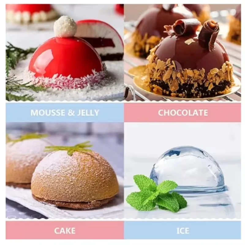 Semi Sphere Silicone Mold DIY Chocolate Cake Tray Silicon Dome Baking Moulds Pudding Cupcake Kitchen Tool