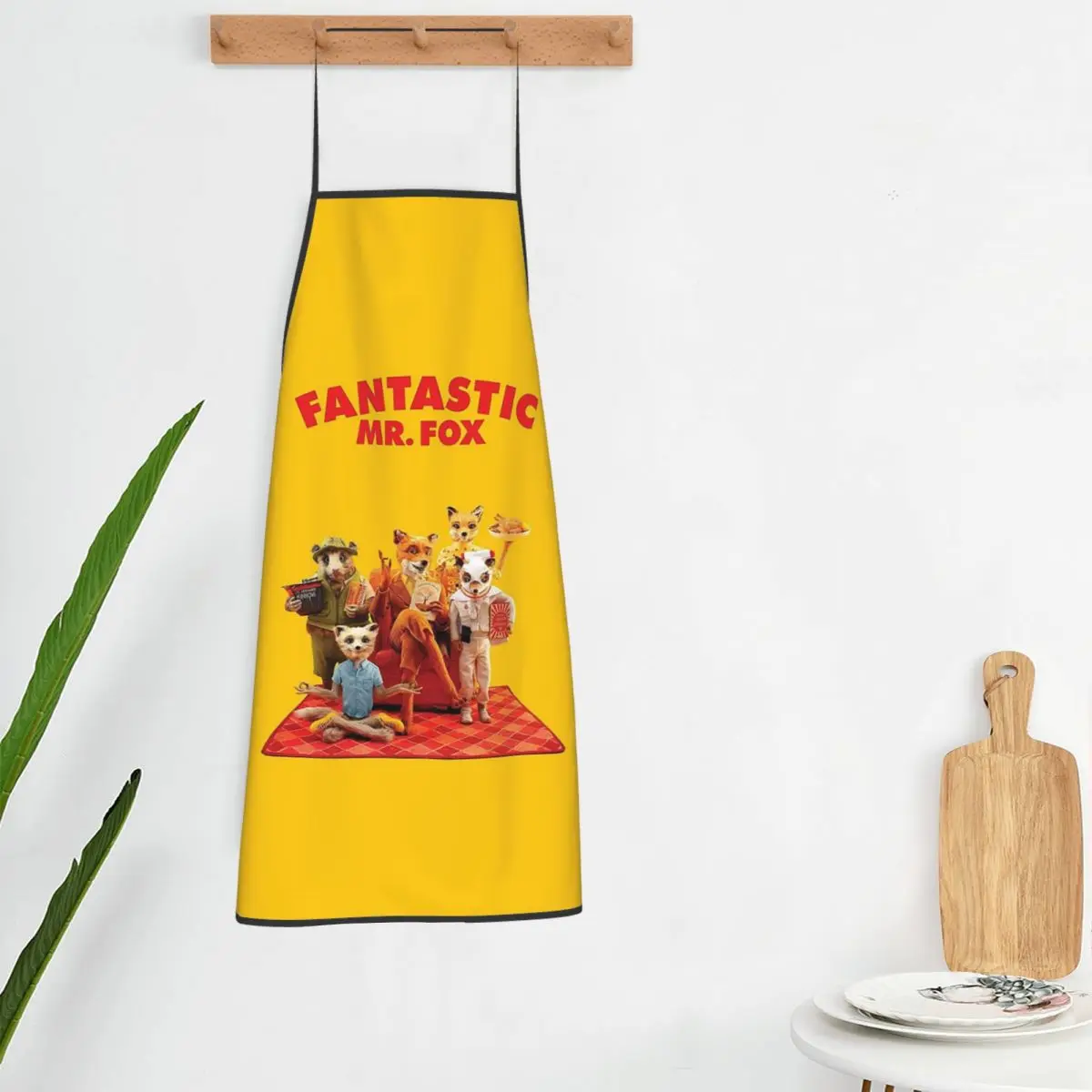 Fantastic Mr Fox Movie Poster Apron Chef Cooking Tablier Waterproof Bib Kitchen Cleaning Pinafore for Women Men Painting