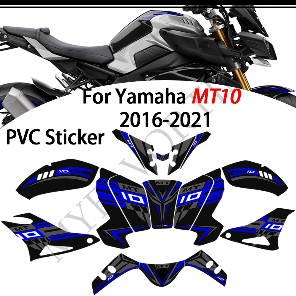 For MT10 MT-10 FZ Tank Pad GasFuel Oil Fairing Fender Windshield decorative Protector set body Stickers Decals 2016-2021 6