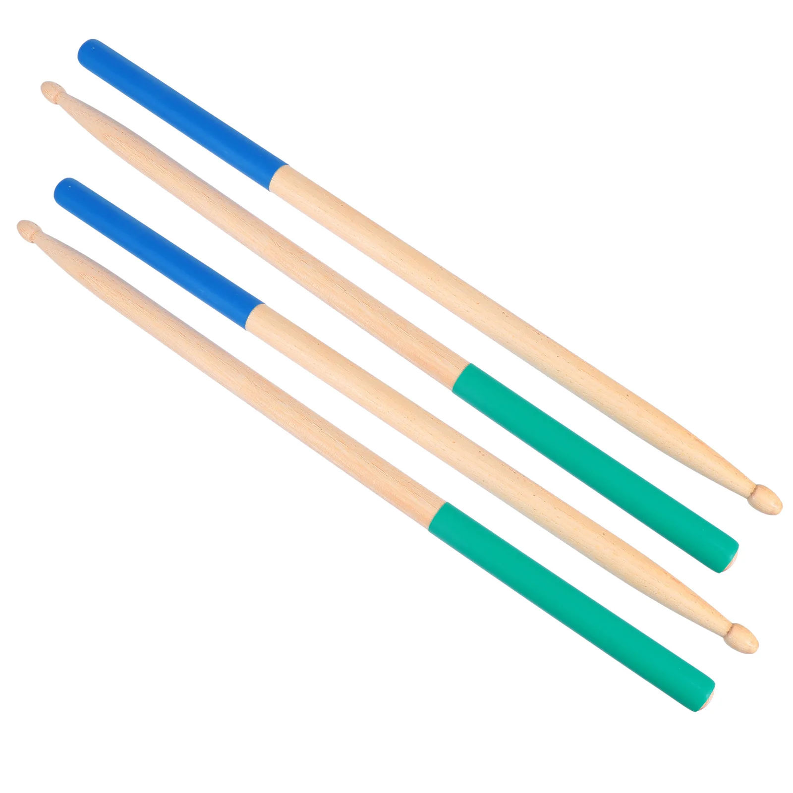 

2 Pairs Anti-slip Drum Stick Beginner Sticks Drumsticks Maple Cafe Performance Bulk Wooden with Grip Stylish