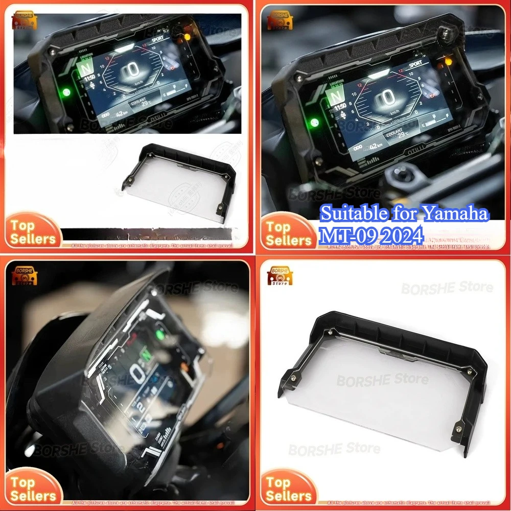 

2026 Suitable for Yamaha MT-09 2024 Dashboard Protective Cover with Acrylic Windshield Motorcycle Modification Accessory Set