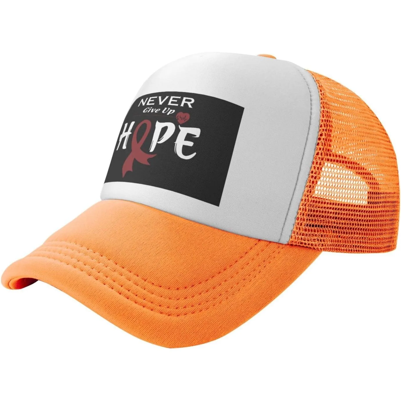 Multiple Myeloma Awareness Trucker Hat Adjustable Mesh Snapback Cap for Casual Outdoor Wear