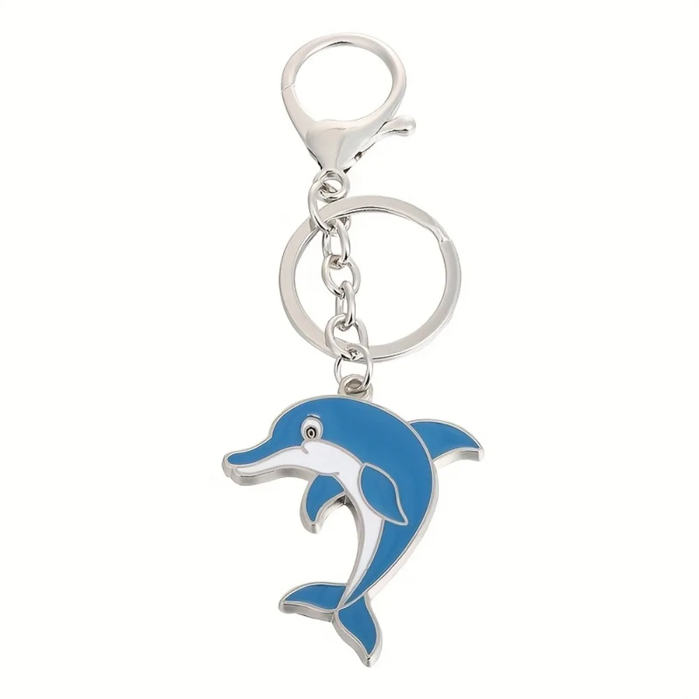 Creative sea animal key chain, Sea lion dolphin goldfish cartoon key chain Cute keychain pendant, small gift