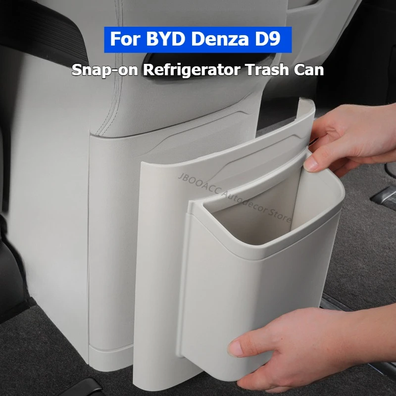 

For BYD Denza D9 Rear Refrigerator Anti-Kick Pad Panel Cover with Trash Bin Storage Car Trash Can Case Interior Car Accessories