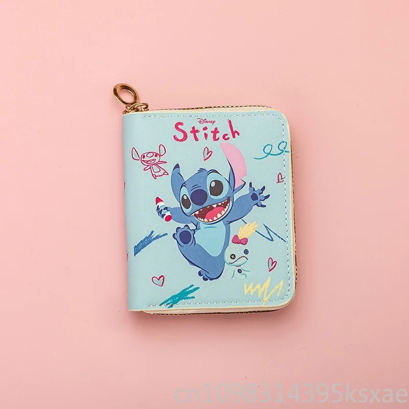 Мини-кошелек на молнии с персонажем Диснея для мальчиков, мужчин, студентов, короткий компактный кошелек для монет, держатель для карт для ежедневного использования в школе
