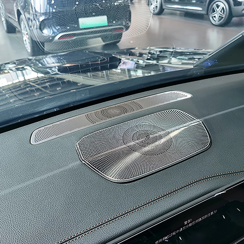 Edelstahl Auto Zubehör Dashboard Sound Lautsprecher Audio Abdeckung Trim Für Mercedes Benz GLB X247 180 200 250 2020 2021 2022