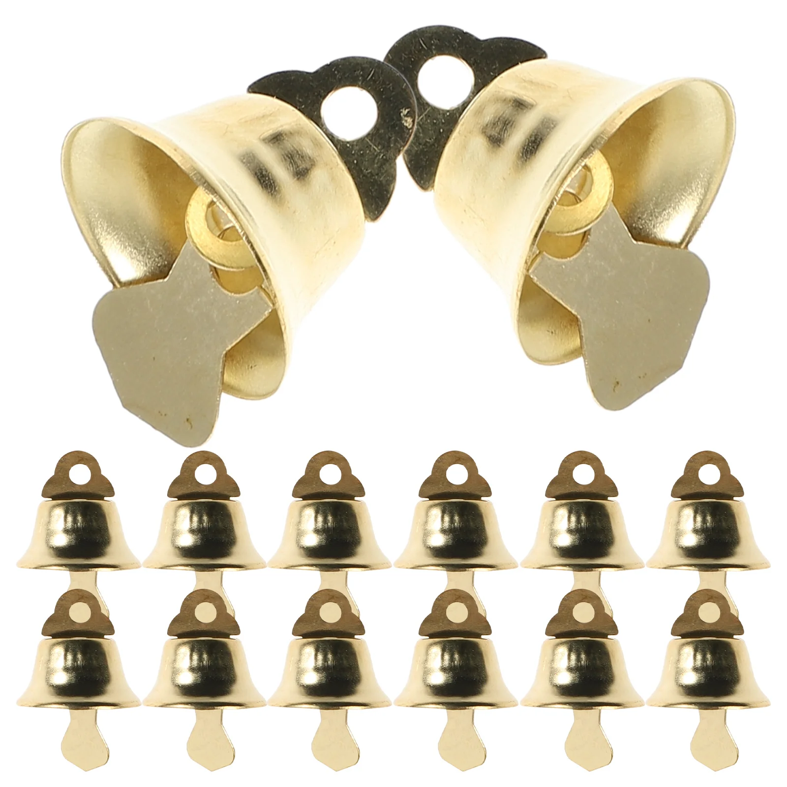 

120Pcs Christmas Bell Pendant Mini Hanging Bell Pendant Stylish Xmas Tree DIY Ornament DIY Wind Chime Accessories