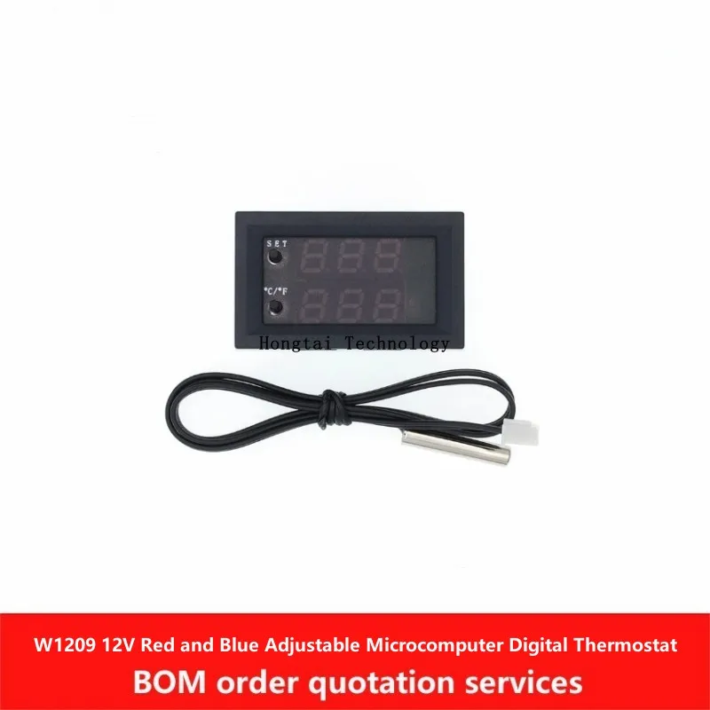W1209 Microcomputer Digital Thermostat W1209WK 12V Red and Blue Adjustable Fahrenheit Degree Celsius Conversion Module