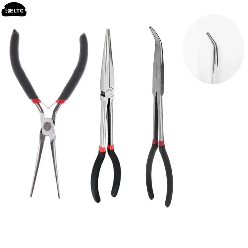 1PCS Multifunctional Fishing Pliers Curve Straight Long Handle Carbon Steel Gripper  Alicate  Pince Multifonction Pliers