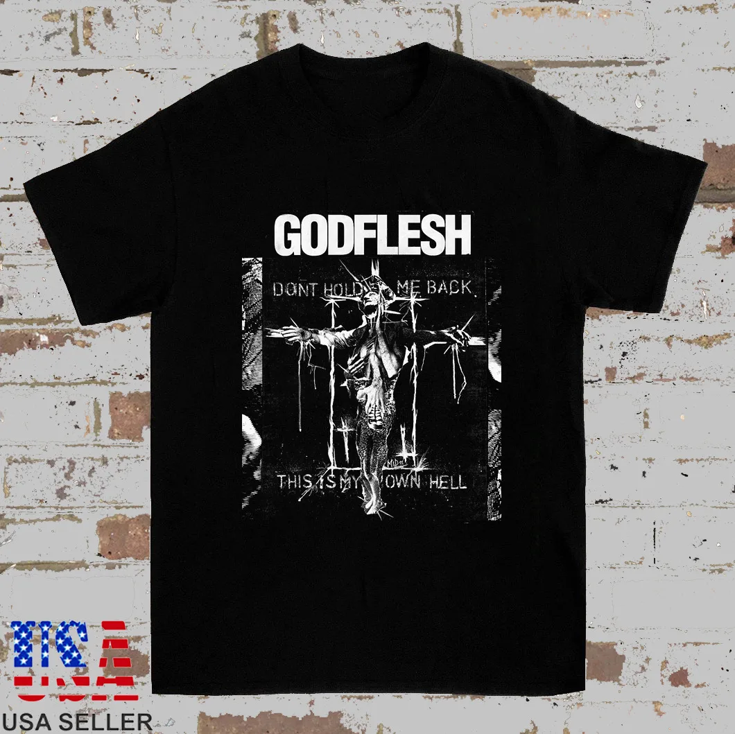 

Полноразмерная футболка с надписью Godflesh Do't Hold Me Back FH54