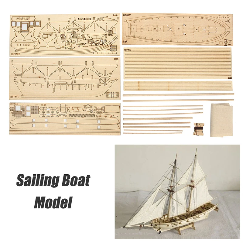 New DIY Ship Building Kit Classics Ancient Ship Wood Model Building Kits Havey Wooden Sailboat Home Desk Decorations