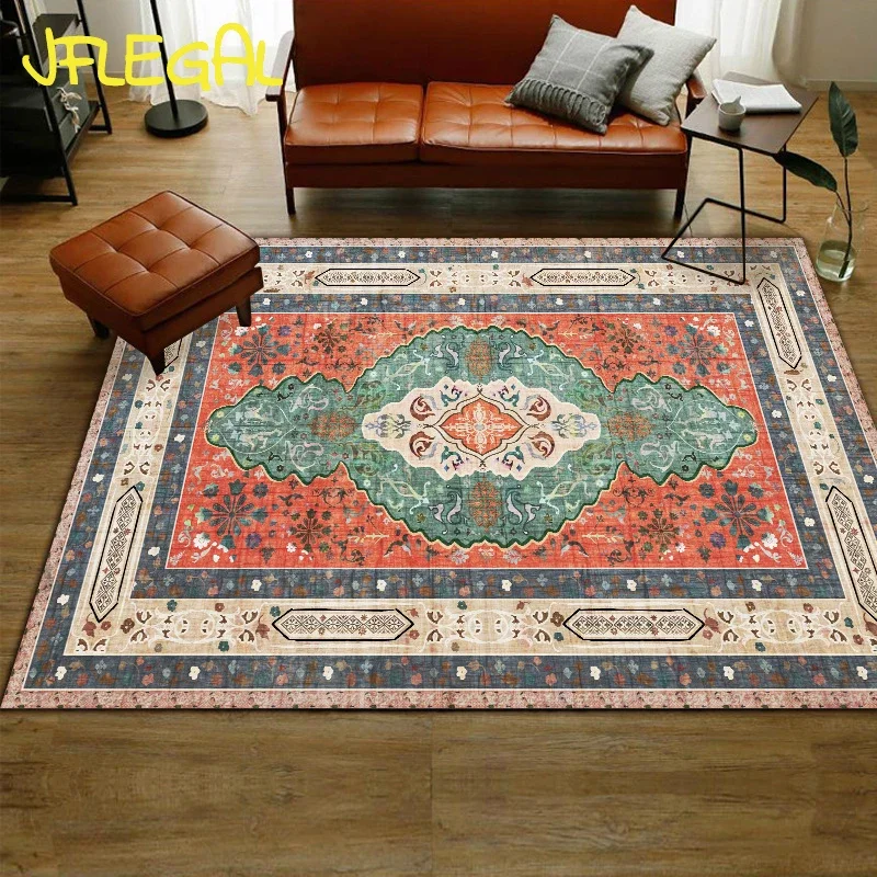 Vintage European Style Rugs Classical Ethnic Air Floor Mat Door Mats Bedroom Living Room Decoration Bedside Carpet Tapis Salon