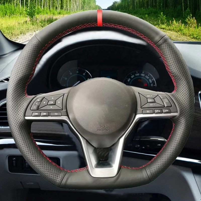 Car Steering Wheel Cover Artificial Leather For Nissan X-Trail Qashqai March Serena Micra Kicks 2017-2019 Altima Teana 2019