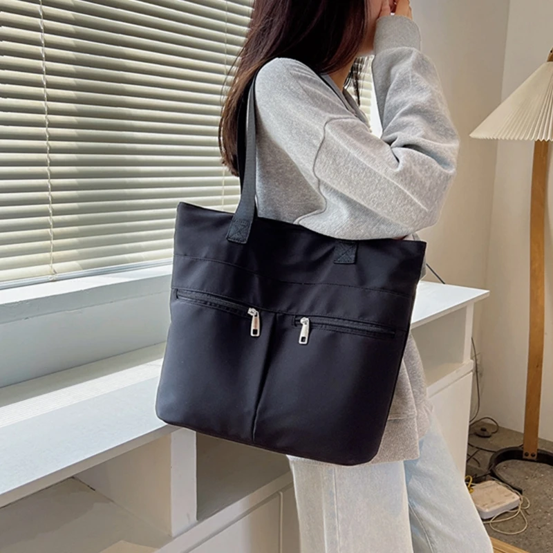 

Women Simple All-match Shoulder Bag Korean Style Large Capacity Handbag Female Daily Casual Tote Solid Color Shopping Purse