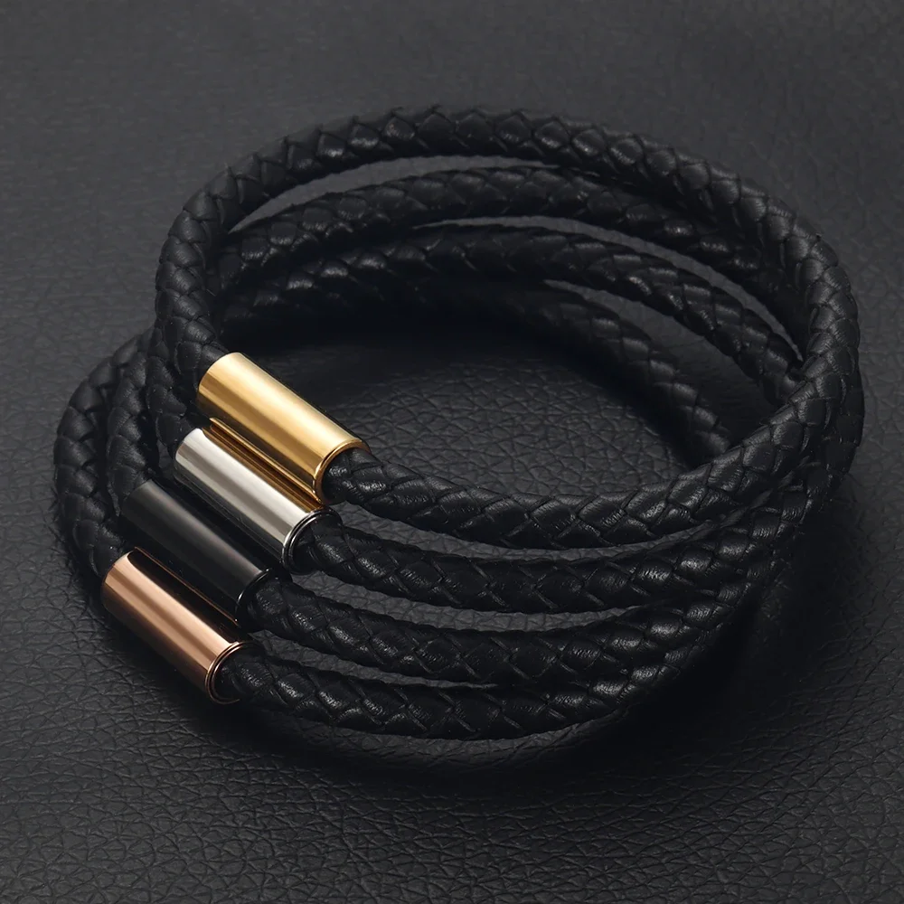 Stainless Steel Magnetic Clasps Hole 3-6mm Leather Cord Clasp Magnet Buckle Jewelry Making DIY Bracelet Connectors