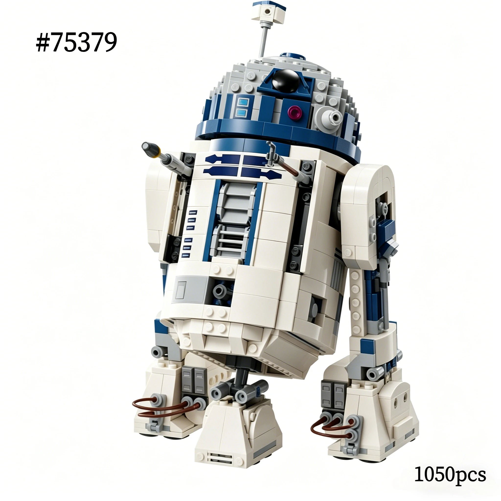 Nuevo Lanzamiento: 1050 Piezas de Bloques de Construcción R2-D2, Ladrillos de Ensamblaje para Adultos, Modelo de Robot de la Guerra de las Galaxias 75379, Juguete para Niños, Regalo