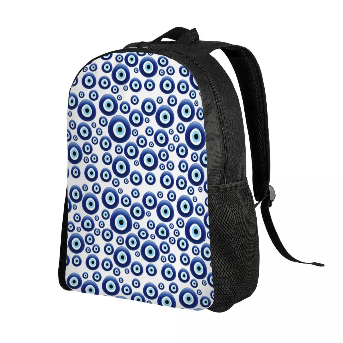 Mediterranean Evil Eye Protection Laptop Backpack Casual Bookbag for College School Student Lucky Charm Amulet Hamsa Bag