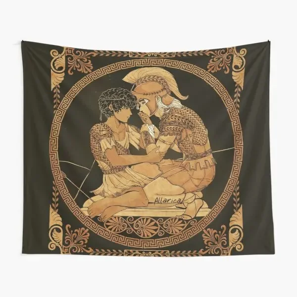 Achilles Bandaging Patroclus  Tapestry Travel Bedspread Printed Decor Room Colored Blanket Bedroom Decoration Hanging Mat Wall