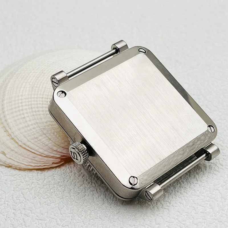 Mod SKX007 Square Pilot Cockpit Watch Case Fit for NH34 NH35 NH36 4R Movement Sapphire Crystal Glass SRPD Watch Cases