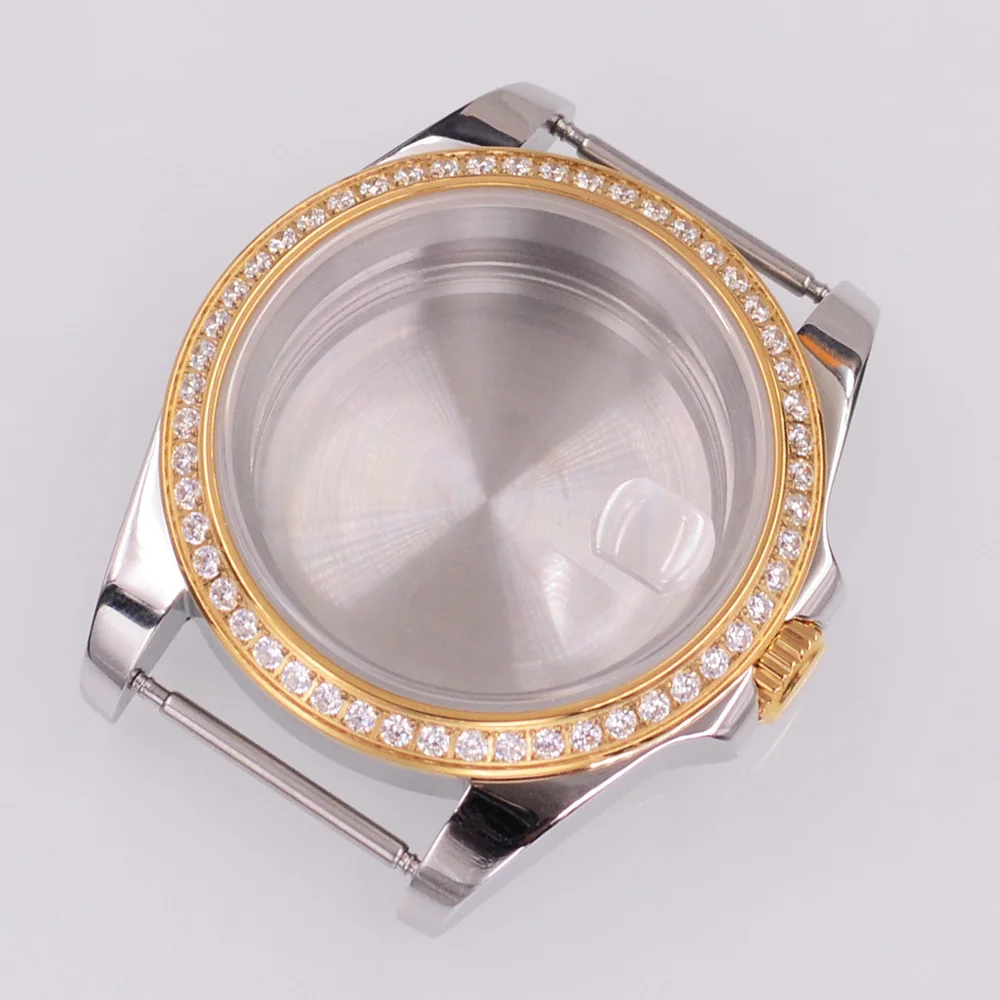 

40MM Pig mouth Sapphire glass watch Case Fit NH34 NH35 NH36 PT5000 ETA2824 ST2130 Movement