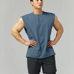 Gym Fitness Sports Vest Men's Casual Outdoor Summer Fashion Sleeveless Shirt Muscle Running Basketball Tank Top Workout Clothes