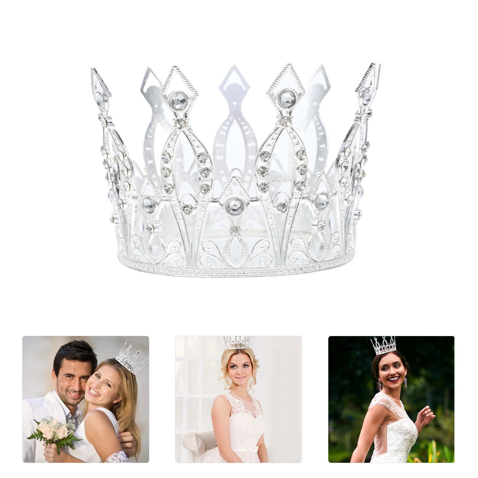 

Lightweight Headdress Crown for Bride Girl Headgear Prom Wedding Extravagant Accessory