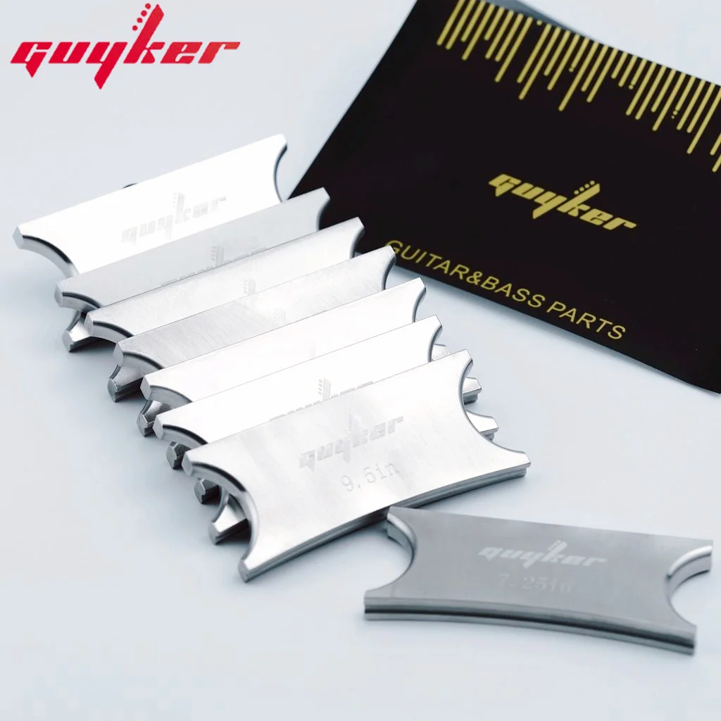 Guyker 8 Types Stainless Steel Guitar Radius Manually Press Fingerboard Fret Press Caul Insert Handheld Version Guitar DIY Tools