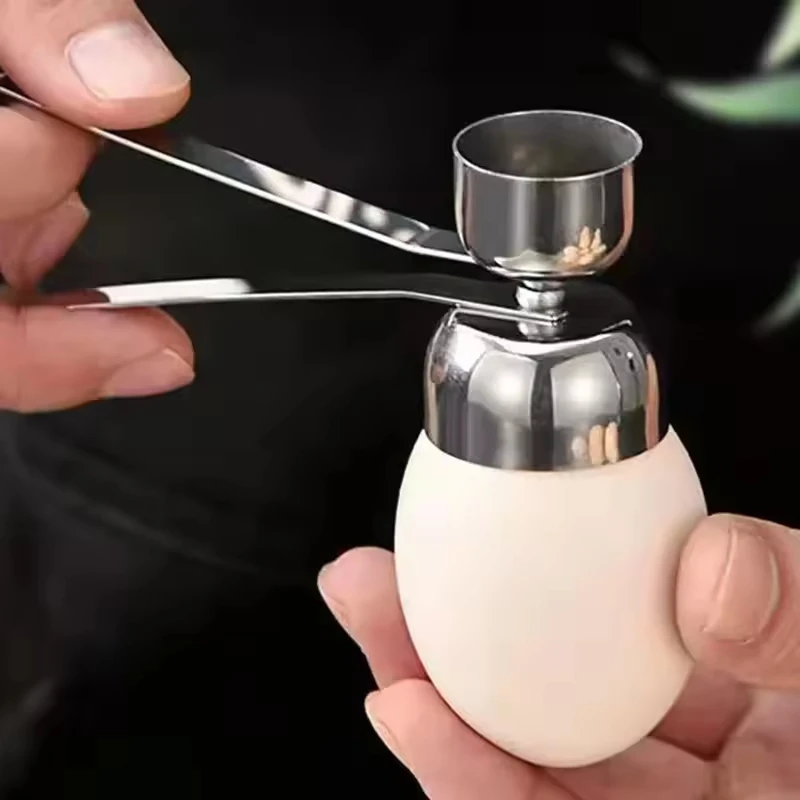 

Buuyes Egg Shell Opener Double sided Kitchen Accessories Small Tool 304 Stainless Steel Egg Lid Opener Egg Cooking