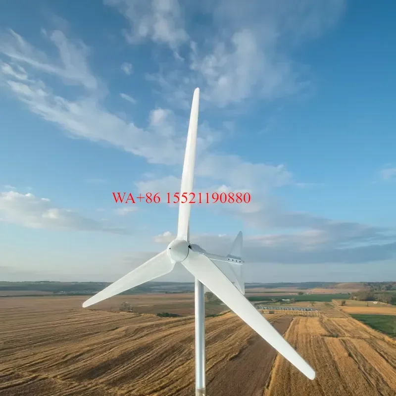 WMWMNU 2500W 3 Phase AC Wind Turbine Generator for Farm Use 48V 96V 120V 220V Reinforced Glass Fiber Blades 1680MM Length