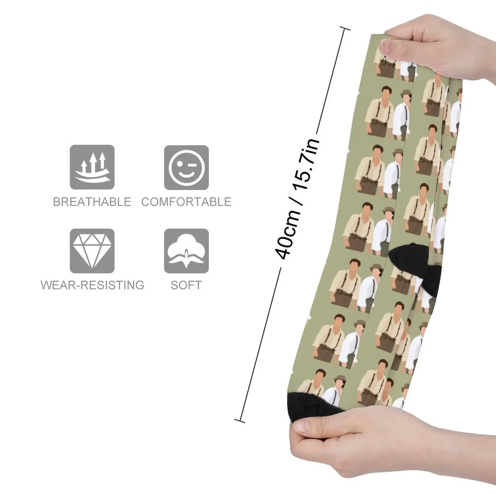 Stefan and Damon Salvatore 1864 Vampire Diaries Merch Socks Wholesale Socks men cotton