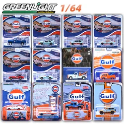 Greenlight Cars Toys 1/64 Ford Shellby Mustang GULF Jointly Alloy Toy Car Model Diecast Mini Scale Vehicle Toys For Boy Gift