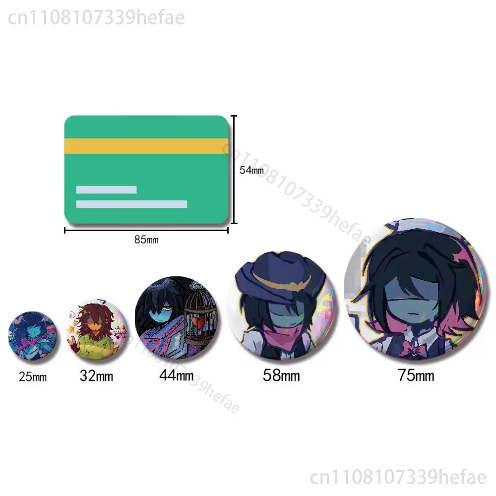 D-DeltaruneS Kris 32mm 58mm 75mm 44mm 25mm Anime Badges Brooches DIY Pins Decorations Birthday Valentine Gifts
