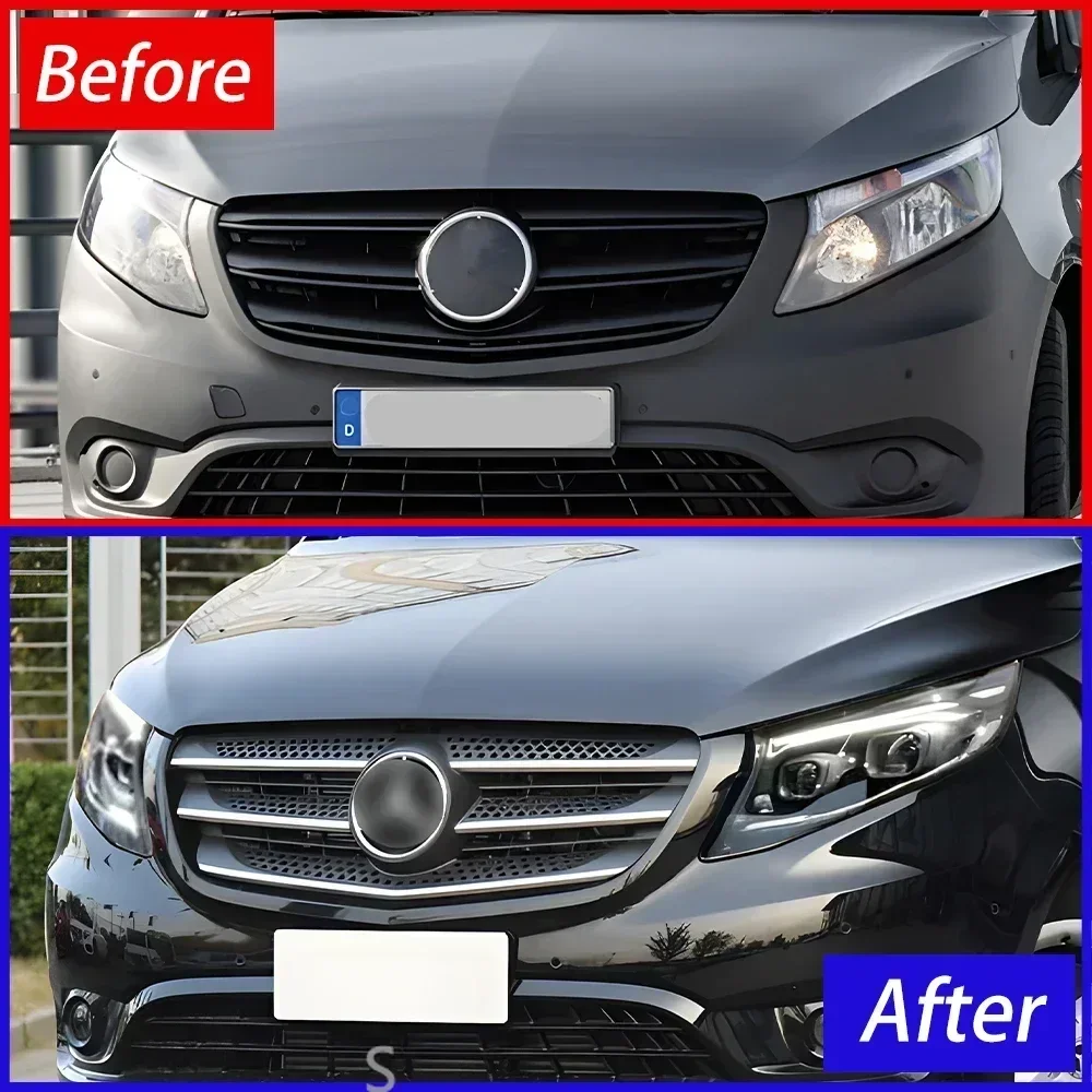 مصباح خلفي تلقائي لبنز فيتو W447 ميتريس فئة V 2016-2023 ترقية 2024 تصميم ديناميكي المصباح عدسة ثنائية البؤرة أداة الملحقات #6