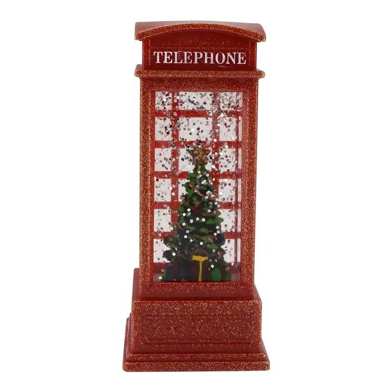 

Рождественский фонарь-снежный шар A71Z: телефонная будка с мерцающим снегом и водой для детей на праздники